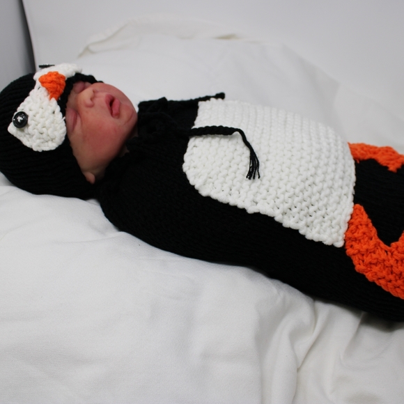 Penguin Newborn baby costume outfit set - Picture 1 of 4